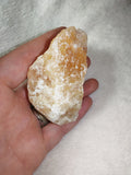Natural Rough Orange Calcite Crystal Mineral Specimen 127g