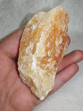 Natural Rough Orange Calcite Crystal Mineral Specimen 127g