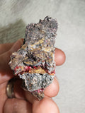 Erythrite Cobalt Bloom Crystal on Matrix Rough Mineral Specimen 32g