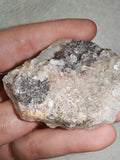 Apophyllite & Stilbite Crystal Cluster on Matrix Druzy Mineral Specimen 46g