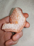 Ferruginous Quartz Crystal Cluster on Red Chalcedony Carnelian Matrix 88g