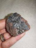 Specular Hematite Specularite Metallic Crystal on Matrix Mineral Specimen 37g
