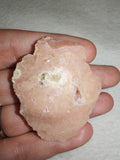 Natural Pink Chalcedony Rough Mineral Specimen Peach Crystal 14g