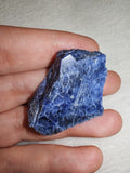Natural Rough Sodalite Mineral Specimen | Deep Blue & White Calcite 14g