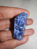 Natural Rough Sodalite Mineral Specimen | Deep Blue & White Calcite 14g