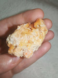 Natural Orange Stilbite Crystal Cluster Iron Oxide Mineral Specimen 75g