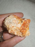 Natural Orange Stilbite Crystal Cluster Iron Oxide Mineral Specimen 75g