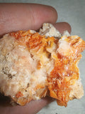 Natural Orange Stilbite Crystal Cluster Iron Oxide Mineral Specimen 75g