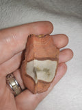 Natural Banded Chert Flint Specimen Iron Oxide Patterning Raw Stone 24g