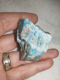 Natural Blue Apatite Raw Crystal Mineral Specimen on Matrix 64g