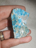 Natural Blue Apatite Raw Crystal Mineral Specimen on Matrix 64g