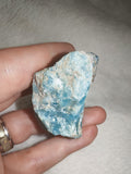 Natural Blue Apatite Raw Crystal Mineral Specimen on Matrix 64g