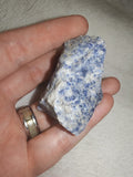 Natural Raw Sodalite with White Calcite Blue Mineral Specimen 60g