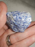 Natural Raw Sodalite with White Calcite Blue Mineral Specimen 60g