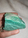 Natural Fuchsite with Quartz Rough Mineral Specimen Green Chrome Mica 71g
