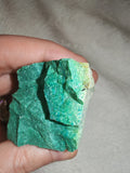 Natural Fuchsite with Quartz Rough Mineral Specimen Green Chrome Mica 71g