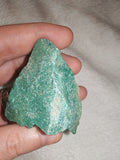 Natural Fuchsite with Quartz Rough Mineral Specimen Green Chrome Mica 71g