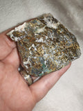 Natural Chalcopyrite with Quartz Copper Mineral Specimen Peacock Ore 171g