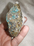 Natural Chalcopyrite with Quartz Copper Mineral Specimen Peacock Ore 171g