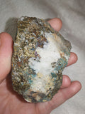Natural Chalcopyrite with Quartz Copper Mineral Specimen Peacock Ore 171g