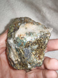 Natural Chalcopyrite with Quartz Copper Mineral Specimen Peacock Ore 171g