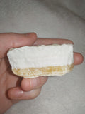 Natural White & Honey Calcite Banded Rough Mineral Specimen 99g