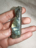 Natural Rough Labradorite Mineral Specimen Blue Green Flash 27g