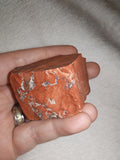 Natural Red Jasper with Quartz Veins Rough Mineral Specimen 86g