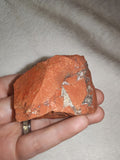 Natural Red Jasper with Quartz Veins Rough Mineral Specimen 86g