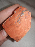 Natural Red Jasper with Quartz Veins Rough Mineral Specimen 86g