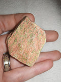 Natural Rough Unakite Pink Feldspar Green Epidote Mineral Specimen 45g