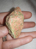 Natural Rough Unakite Pink Feldspar Green Epidote Mineral Specimen 45g