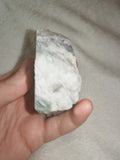Purple & Green Fluorite with Quartz Matrix Raw Mineral Specimen 182g