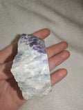 Purple & Green Fluorite with Quartz Matrix Raw Mineral Specimen 182g