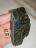 Raw Labradorite Natural Mineral Specimen Blue Flash Labradorescence 151g