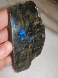 Raw Labradorite Natural Mineral Specimen Blue Flash Labradorescence 151g