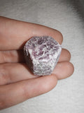 Raw Ruby Corundum Crystal Natural Hexagonal Mineral Specimen in Matrix 18g