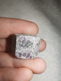 Raw Ruby Corundum Crystal Natural Hexagonal Mineral Specimen in Matrix 18g