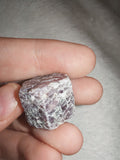 Raw Ruby Corundum Crystal Natural Hexagonal Mineral Specimen in Matrix 18g