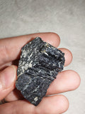 Black Tourmaline Schorl in Matrix Raw Natural Mineral Crystal Specimen 25g