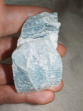 Raw Blue Calcite Crystal Specimen Natural Pale Blue Mineral 33g