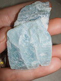 Raw Blue Calcite Crystal Specimen Natural Pale Blue Mineral 33g