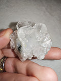 Apophyllite Crystal Cluster with Chalcedony Green Inclusions Natural Mineral 39g
