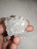 Apophyllite Crystal Cluster with Chalcedony Green Inclusions Natural Mineral 39g