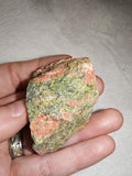 Raw Unakite Natural Pink Feldspar Green Epidote Mineral Specimen 56g