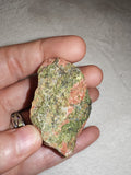 Raw Unakite Natural Pink Feldspar Green Epidote Mineral Specimen 56g