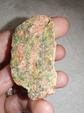 Raw Unakite Natural Pink Feldspar Green Epidote Mineral Specimen 56g
