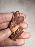 Natural Red Hematoid Quartz Crystal Cluster Iron Stained Mineral Specimen 21g