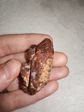 Natural Red Hematoid Quartz Crystal Cluster Iron Stained Mineral Specimen 21g