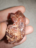 Natural Red Hematoid Quartz Crystal Cluster Iron Stained Mineral Specimen 21g
